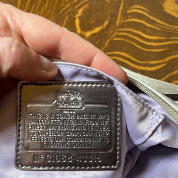 Coach Madison Sabrina Opt Art mini Purple and Gray Geometric Shoulder Bag - Picture 5 of 10